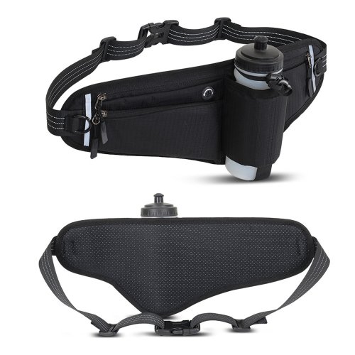 Zdjęcie Regulowana odblaskowa torba biodrowa z uchwytem na butelkę – idealna do biegania, wędrówek, jazdy na rowerze i treningu w siłowni