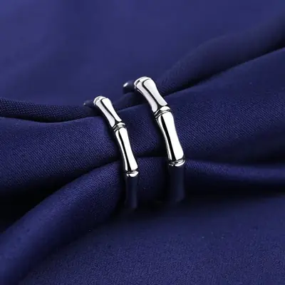 Image de Bagues de Couple en Argent Sterling 925 - Élégance Simple & Éternelle