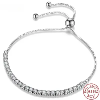 Image de Bracelet Élégant en Argent Sterling 925 avec Zircons