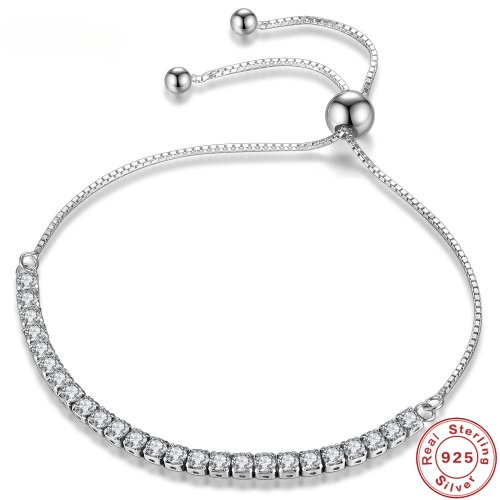 Image de Bracelet Élégant en Argent Sterling 925 avec Zircons