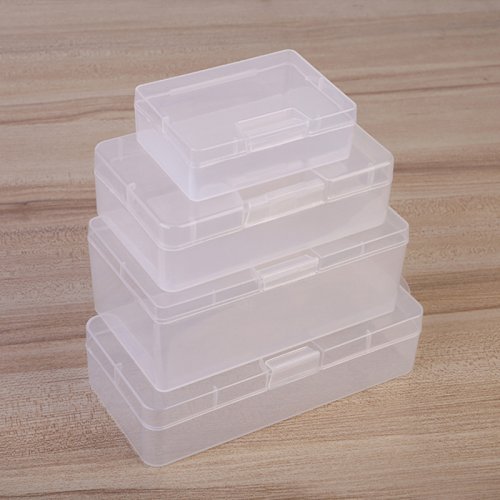 Imagen de Caja de Almacenamiento de Plástico Transparente Rectangular para Organización de Escritorio, Ideal para Pegatinas, Cinta Washi y Materiales Artísticos