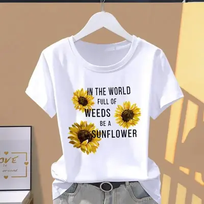 Image de T-Shirt Floral 90s Y2K pour Femmes