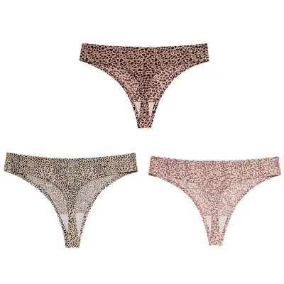 Image de Ensemble Lingerie Féminine 3 Pièces - Style Léopard