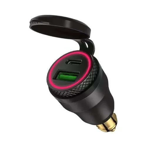 Immagine di Caricatore impermeabile per moto 30W QC3.0 USB C-tipo PD Adattatore di alimentazione Hella DIN Presa Caricatore rapido per BMW Ducati Triumph