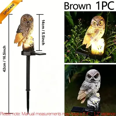 Image de Lampe Solaire Hibou - Éclairage de Jardin LED