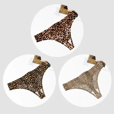 Image de Ensemble Lingerie Féminin 3 Pièces - Style Léopard
