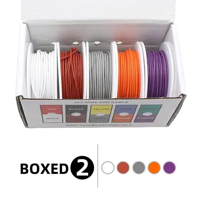 Image de Câble Silicone Flexible Cuivre Étamé - Kit 5 Couleurs