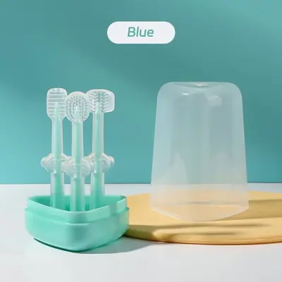 Brosse à dents en silicone pour bébé - Nettoyage doux et sécurisé