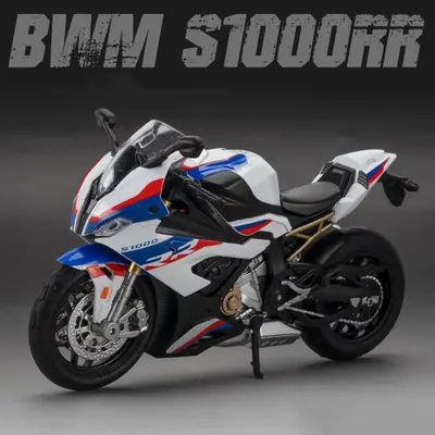 Moto Miniature Kawasaki H2R & BMW S1000RR - Jouet Moulé sous Pression