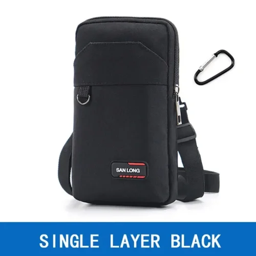 Image of Waterproof Waist Bag Purse Single/double Layer Outdoor Waist Fanny Pack Men Phone Pouch Camping Hunting Tactical Bag with Belt