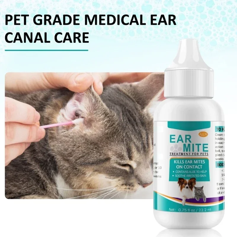 Image of Natural Ear Mite Relief Oil for Dogs and Cats – Gentle, Effective Ear Cleaner & Treatment for Pet Ear Canals