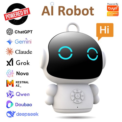Image of Tuya Smart AI Robot with WiFi Connectivity – Voice-Interactive Early Education Toy for Children Featuring Speech Recognition and Educational Learning Functions