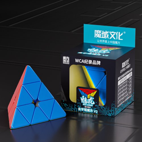 Bild von Picube Moyu Meilong Pyraminx V2 3x3x3 Pyramide Zauberwürfel – Mofangjiaoshi Magischer Puzzle-Würfel mit Macaron-Design, ideal als Geschenk für Rätselliebhaber