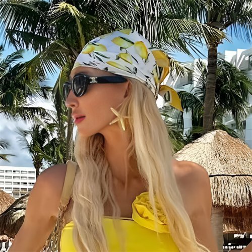 Imagen de Pañuelo de Seda Cuadrado para Mujer – Foulard de Lujo en Satén Suave, Ideal como Hijab o Bufanda de Verano