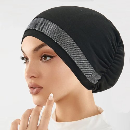 Afbeelding van Nieuwe Moslim Hijab Vrouwen Sjaal Haaraccessoires Zachte Elastische Doek Hoed Hoofddeksel Brede Nachtrust Motorkap Hijaabs voor Meisje
