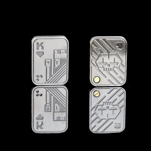Magnetisches Metallschädel-Spielzeug mit Push-Slider und Spinning-Top – Anti-Stress EDC-Gadget für Erwachsene, tragbares Dekompressions-Spielzeug als Geschenk