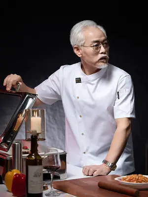 Image de Uniforme Chef Cuisine Homme - Costume Professionnel pour Restaurant & Pizzeria