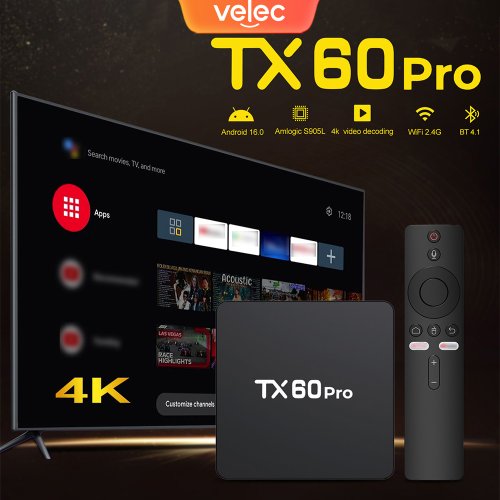 Zdjęcie Velec Smart TV Box z Androidem 10, 16 GB RAM, 256 GB pamięci, obsługa 4K HDR, dwuzakresowy WiFi 5G, odtwarzacz multimedialny do rozrywki domowej