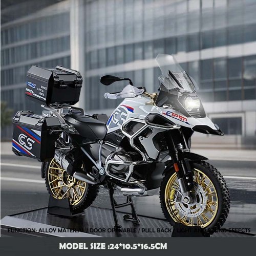Zdjęcie Symulacja Motocykla BMW R 1250 GS Adventure w Skali 1/10, Model ze Stopu Metali, Zabawka dla Dzieci,...