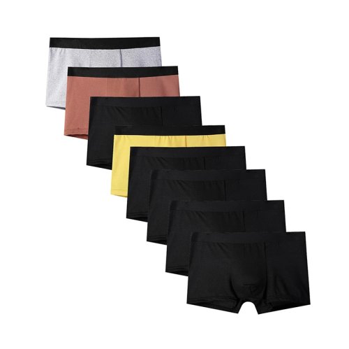 Imagen de 4 Unidades de Boxers para Hombre - Bragas Transpirables y Cómodas, Ropa Interior Sexy y Sólida, Calzoncillos para Hombre en Oferta
