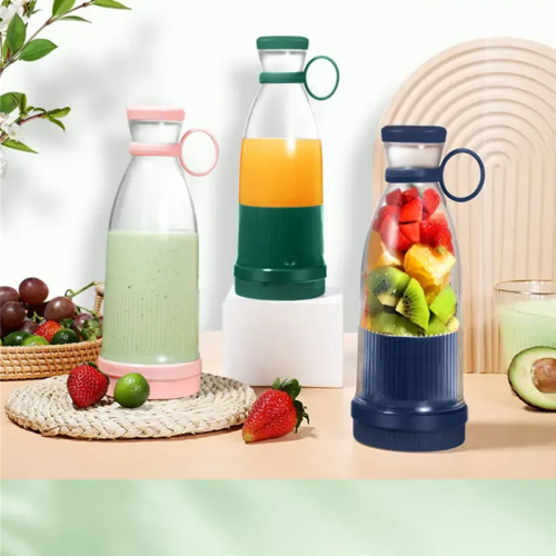 Zdjęcie Przenośny Mini Blender Elektryczny z 6 Ostrzami – Idealny do Soku, Koktajli Mlecznych i Smoothiów na Bieżąco