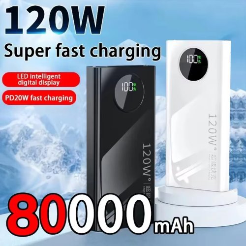 Image of 50000mAh 120W Ultra-Fast Charging Power Bank – High-Capacity Portable Battery Charger for iPhone, Samsung, Huawei & More
