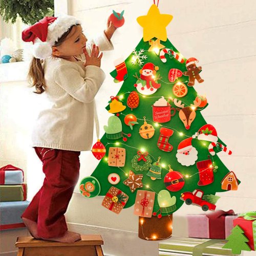Imagen de Árbol de Navidad DIY en Fieltro - Decoración Festiva para tu Hogar