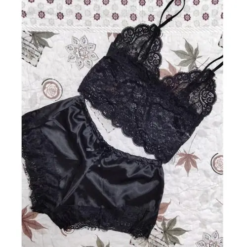 Image de Lingerie Dentelle 2 Pièces - Pyjama Babydoll Élégant