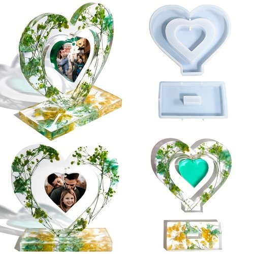 Image de Moule Silicone Cristal pour Resine - Cadre Photo d'Amour