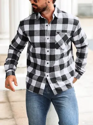 Image de Chemise à Carreaux Homme Tendance & Polyvalente