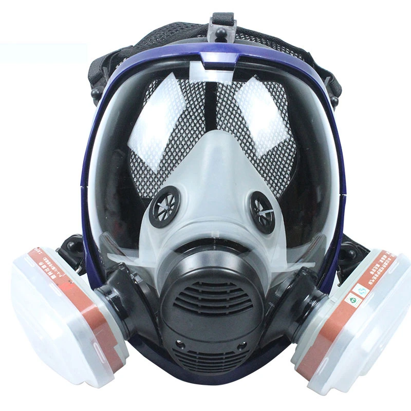 Imagen de Máscara Respiratoria Completa 7 en 1 con Filtros Intercambiables para Protección contra Polvo, Pesticidas, Spray y Humos Industriales