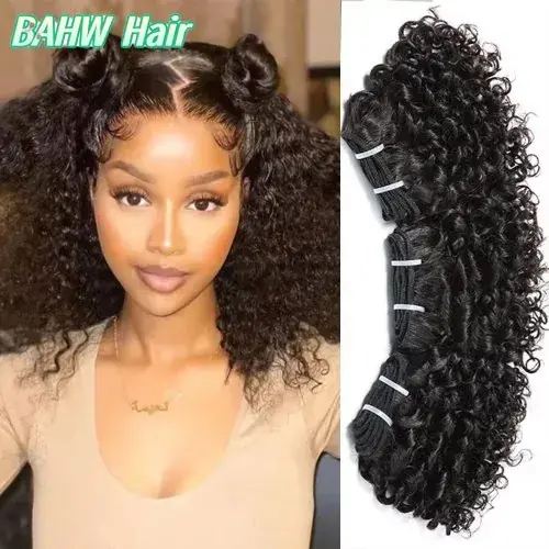 Image de Cheveux Brésiliens Crépus Bouclés - Extensions Vierges Naturelles