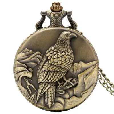 Image de Montre de Poche Vintage en Bronze - Style Rétro & Élégant