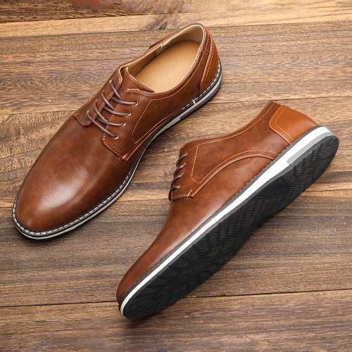 Image of 2024 Men's Fashion Leather Loafers – Comfortable Casual Shoes for Everyday Style