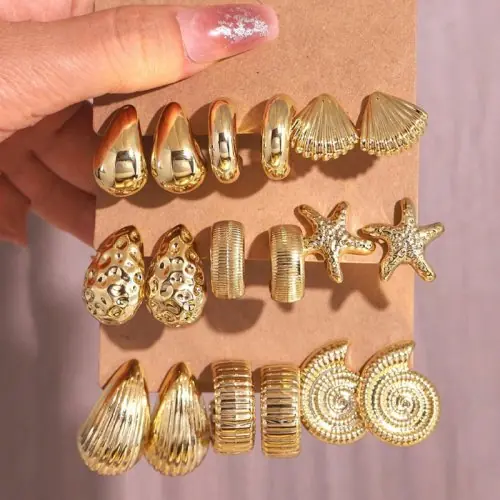 Image de Boucles d'oreilles goutte d'eau vintage exagérées