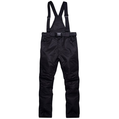 Imagen de Nuevos pantalones de esquí gruesos y cálidos de invierno para hombres y mujeres, pantalones con tira...