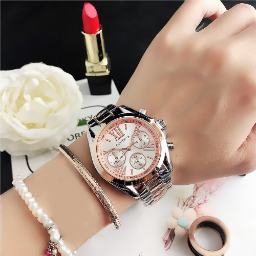 Image of New Creative Watch Women Watches Luxury Rose Gold Quartz Ladies Watches Stainless Steel Bracelets Wristwatches Reloj Mujer