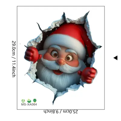Image de Décoration de Noël 2025-2026 - Autocollants Muraux & Guirlandes