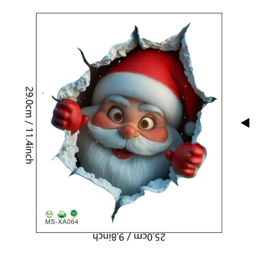 Image de Décoration de Noël 2025-2026 - Autocollants Muraux & Guirlandes