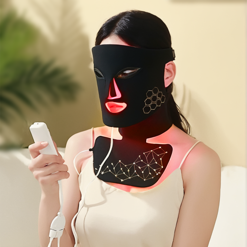 Afbeelding van Rood licht masker voor gezicht & hals – Anti-aging huidverzorging