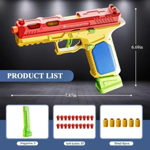Image de Pistolet Airsoft à Tir Continu - Jouet de Combat pour Enfants et Adultes