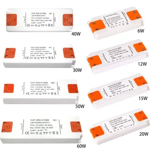 Image de Transformateur LED Ultra Fin 12V/24V - Alimentation pour Bande Lumineuse