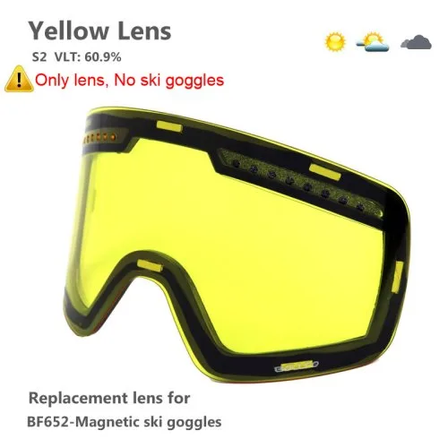 Geel lens alleen