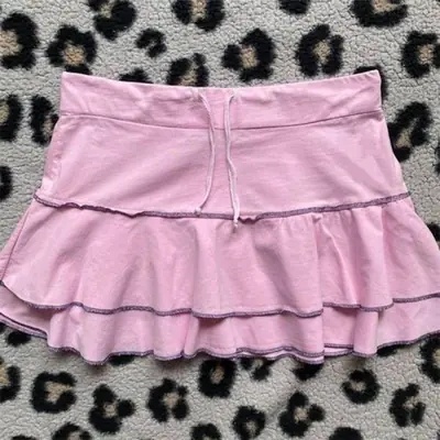 Image de Jupe Mini Rayée Y2K Chic & Décontractée