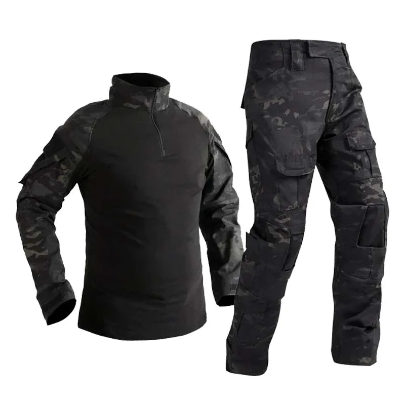 Imagen de Trajes tácticos para Paintball al aire libre, ropa para hombre, uniforme, camisas de camuflaje impermeables, pantalones Cargo, trajes resistentes al desgaste