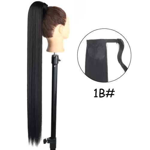 Image de Queue de Cheval Synthétique Blonde 34 Pouces - Extension Lisse & Aérienne