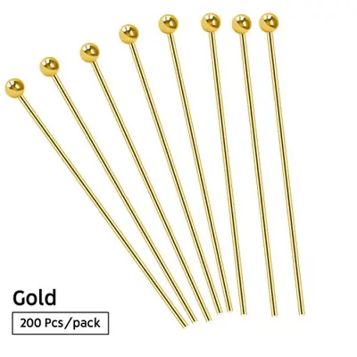 Image de Épingles à tête sphérique en cuivre - 200 pcs - 7 couleurs