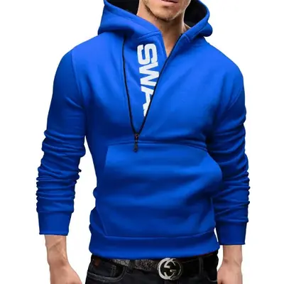 Image de Sweat à Capuche Homme - Warm & Stylish Patchwork Hoodie
