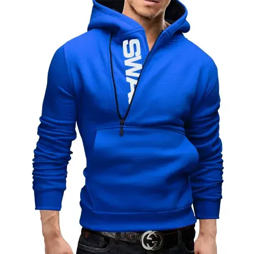 Image de Sweat à Capuche Homme - Warm & Stylish Patchwork Hoodie