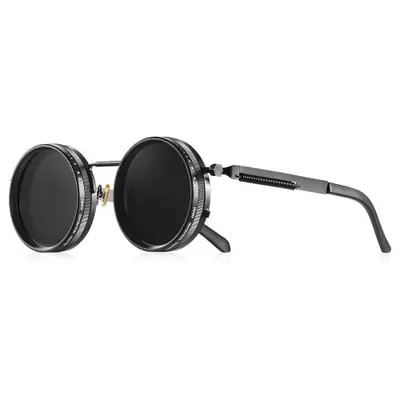 Lunettes de Soleil Rondes Polarizées UV400 - Style Rétro Punk